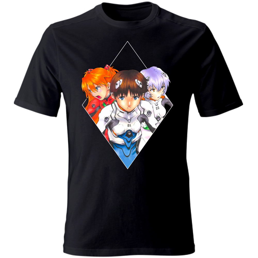 T-Shirt Unisex Asuka, Shinji, Rei - Evangelion