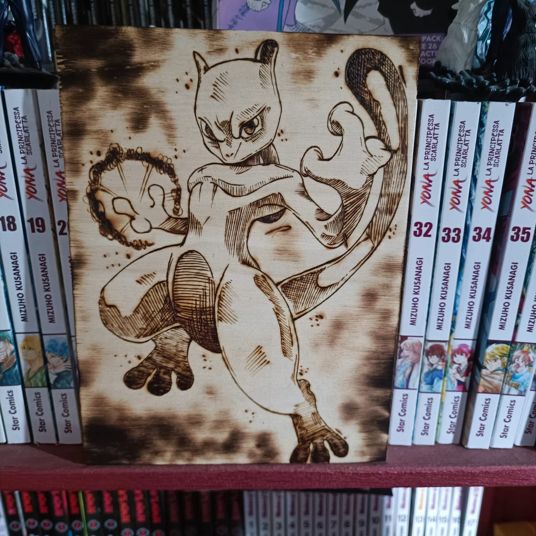 Tavola su legno Mewtwo