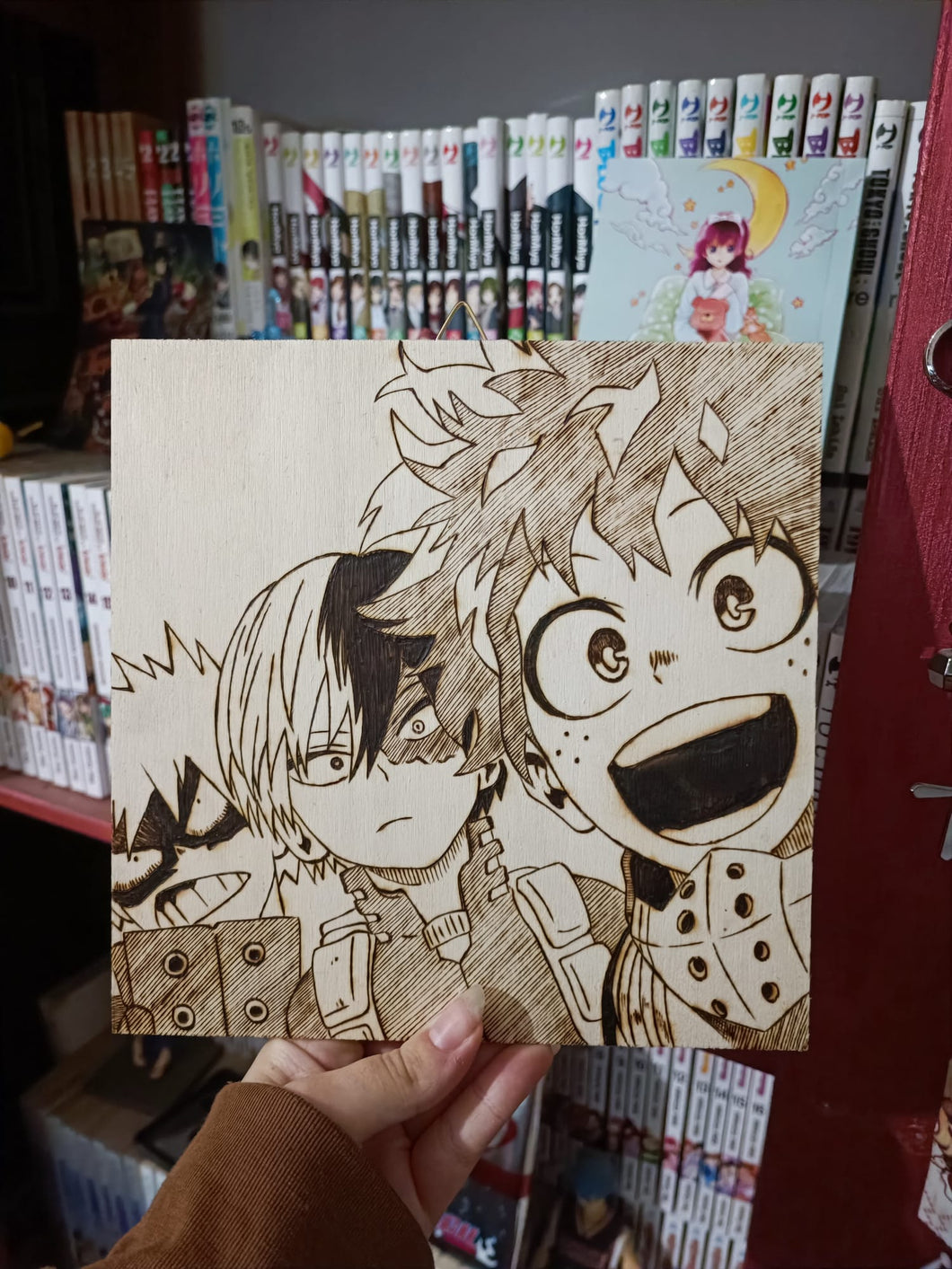 Tavola legno Bakugou-Todoroki-Deku