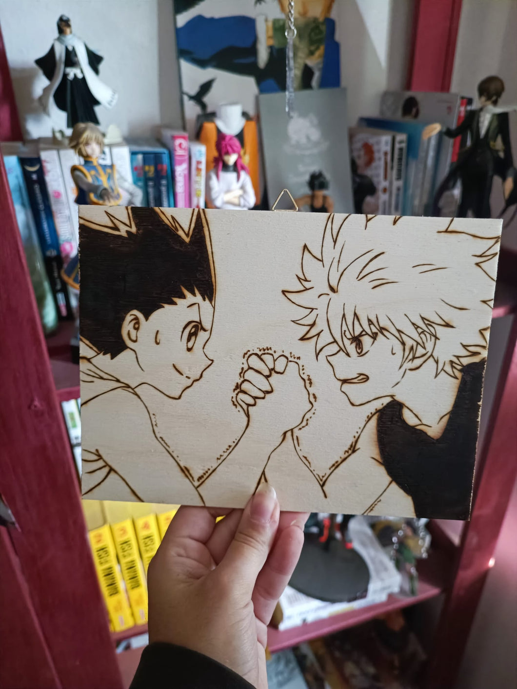 Tavola su legno Gon e Killua